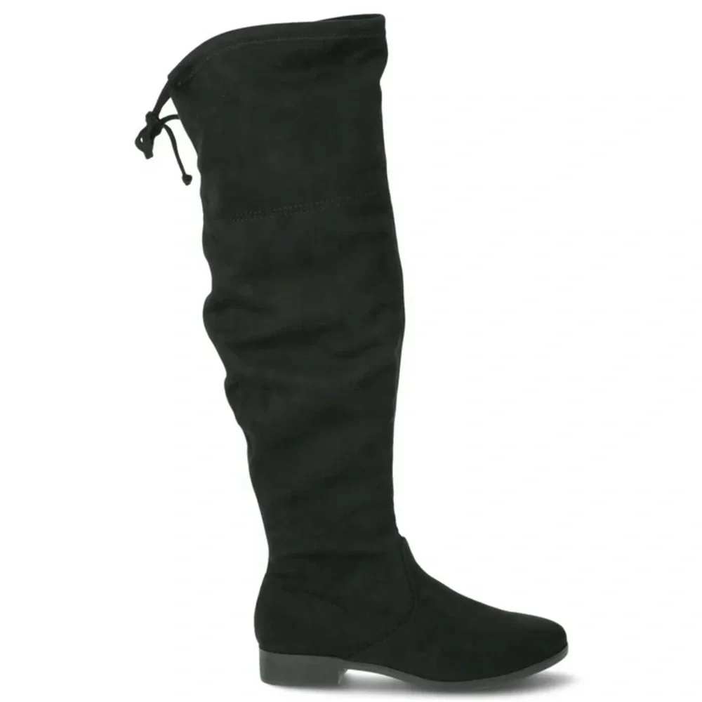 Time and Tru Steve Madden Boots women’s sz 8.5W Black Knee High, Wide Width EUC